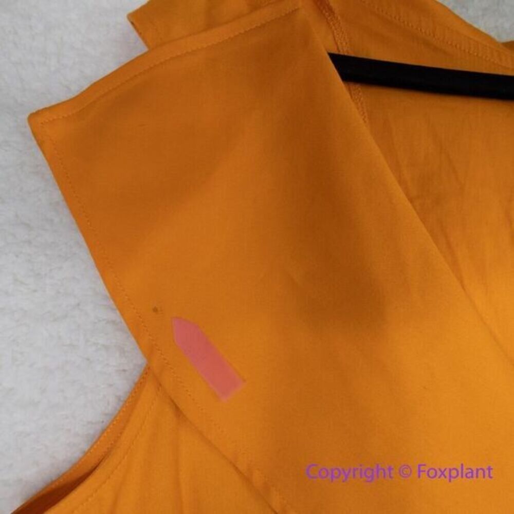 New! Ashley Stewart orange dress double breasted collared with belt, size 22/24 - Picture 7 of 16